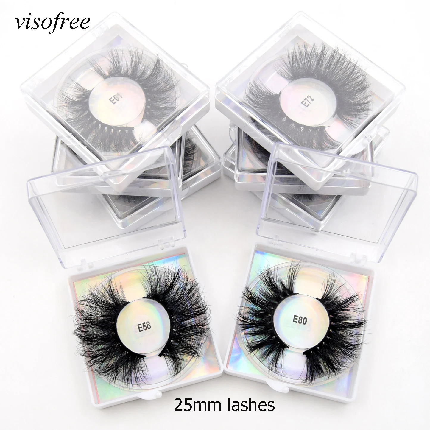 Visofree ресницы 25 мм Lashes 5D норковые полоска ресниц ручной работы 100% бескровные