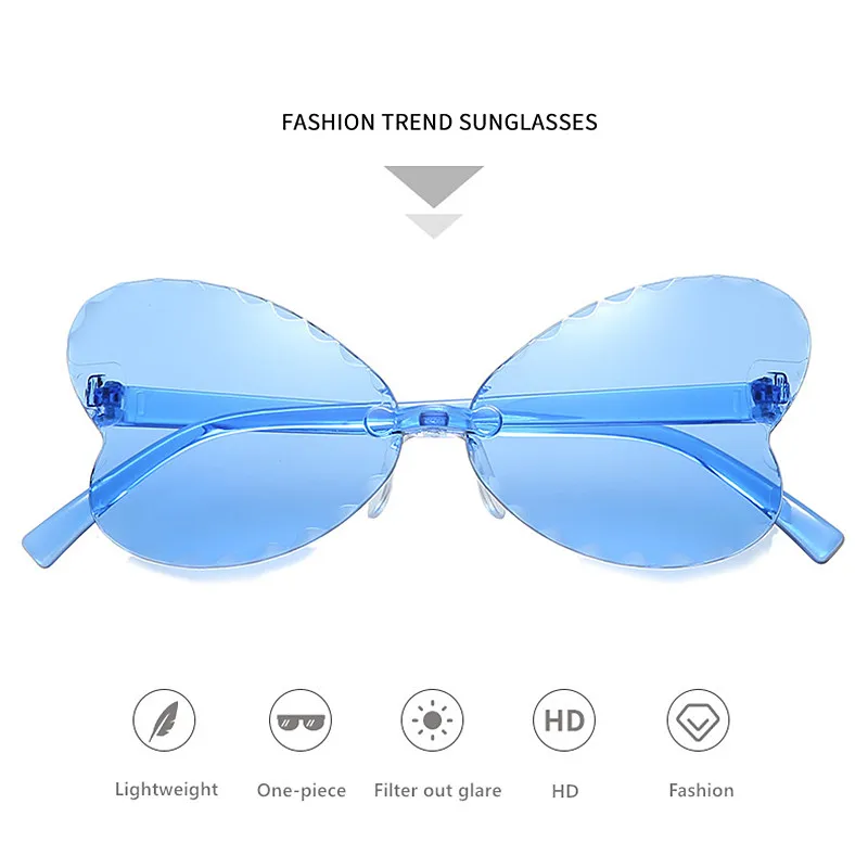 Мода солнцезащитные очки с оправой в форме сердца цельное Для женщин кошачий