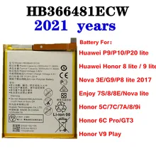 HB366481ECW For Huawei P8/P9/P10/P20 lite and Honor 5C/7C/7A/8/8 Lite/9i/9 Lite/6c Pro/V9 Play/Enjoy 7S 8 8E/GT3 Phone Battery