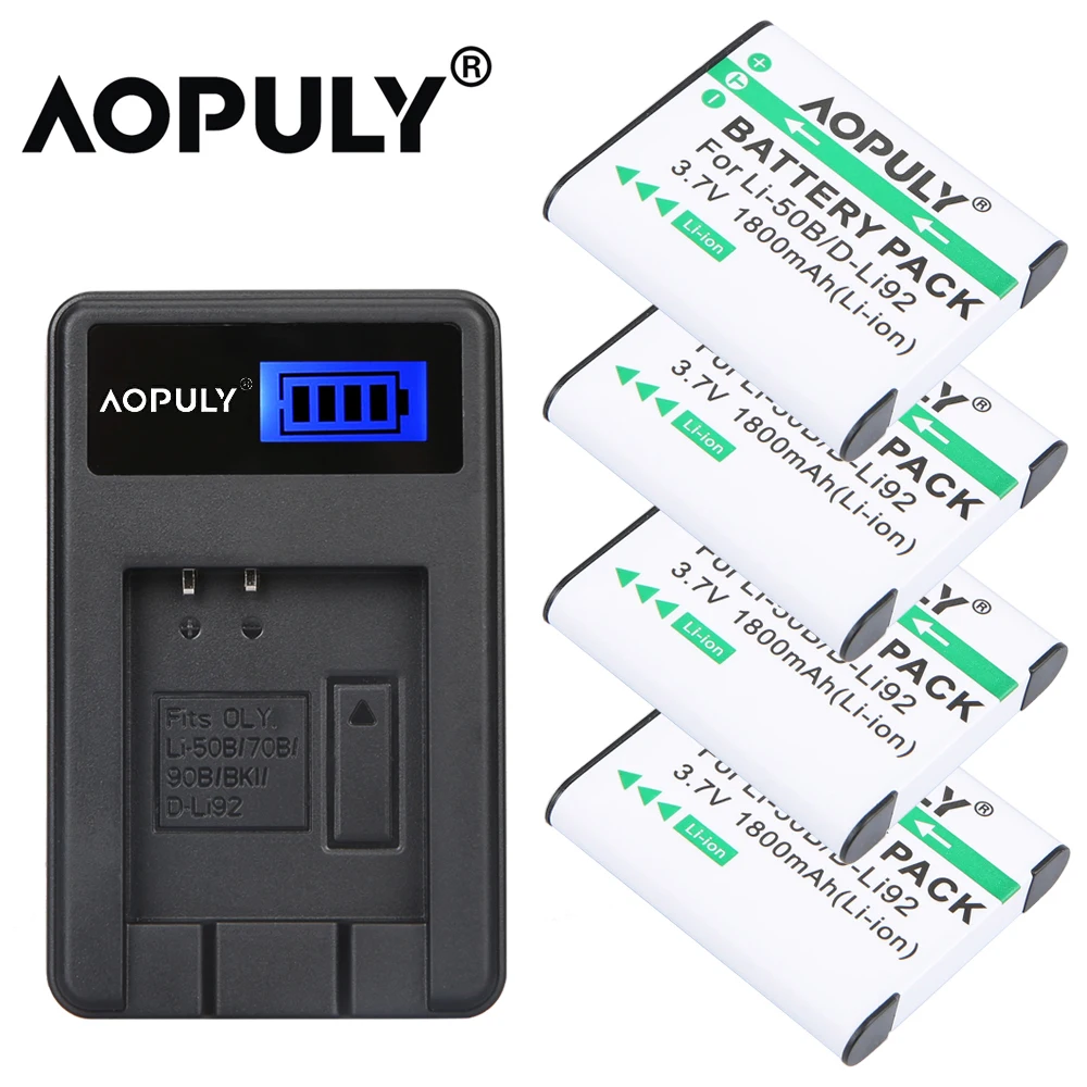Аккумулятор для фотоаппарата Olympus MJU Stylus 1800 1010 1030SW 1020 SH21SH25 SP720UZ 9000 мАч 2 шт. |