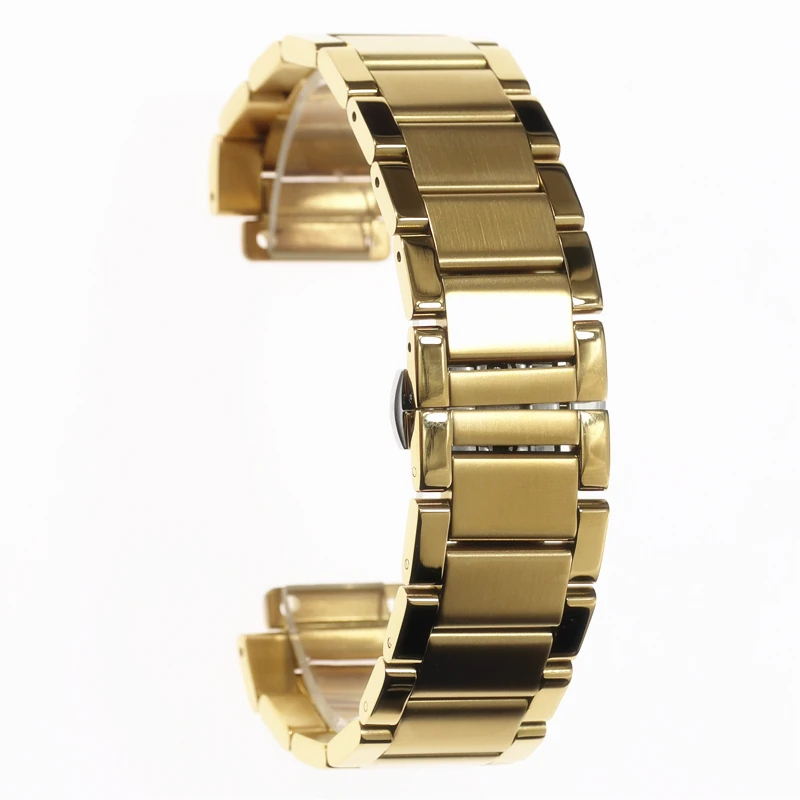 gold Высокое качество 27mm20mm ремешок из нержавеющей стали для часов Hublot CLASSIC FUSION 45 мм 38 33 мм ремешок для часов Ремешки для наручных часов - Цвет ремешка: gold