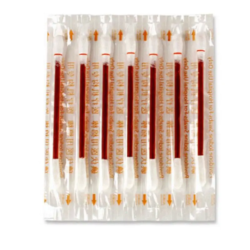 

20Pcs Disposable Iodine Cotton Stick Swab Home Disinfection Emergency W8EE