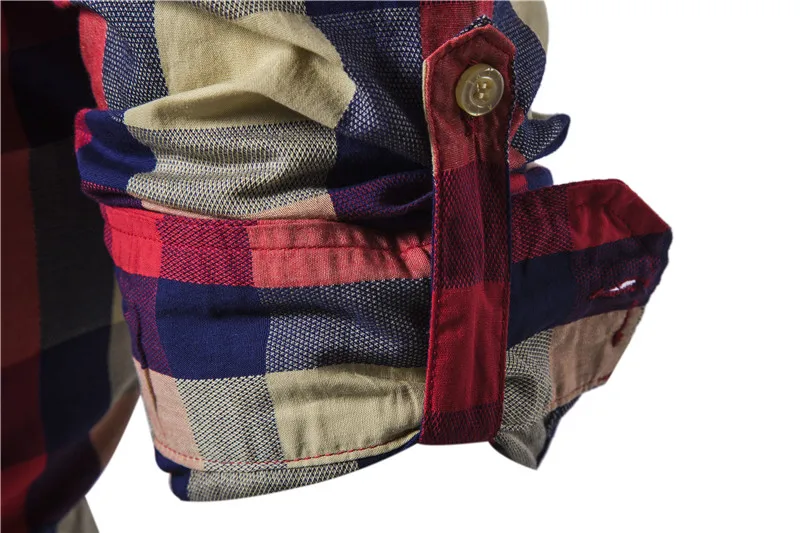 Весна 2020 новая мужская рубашка в клетку хлопок повседневная с длинным рукавом