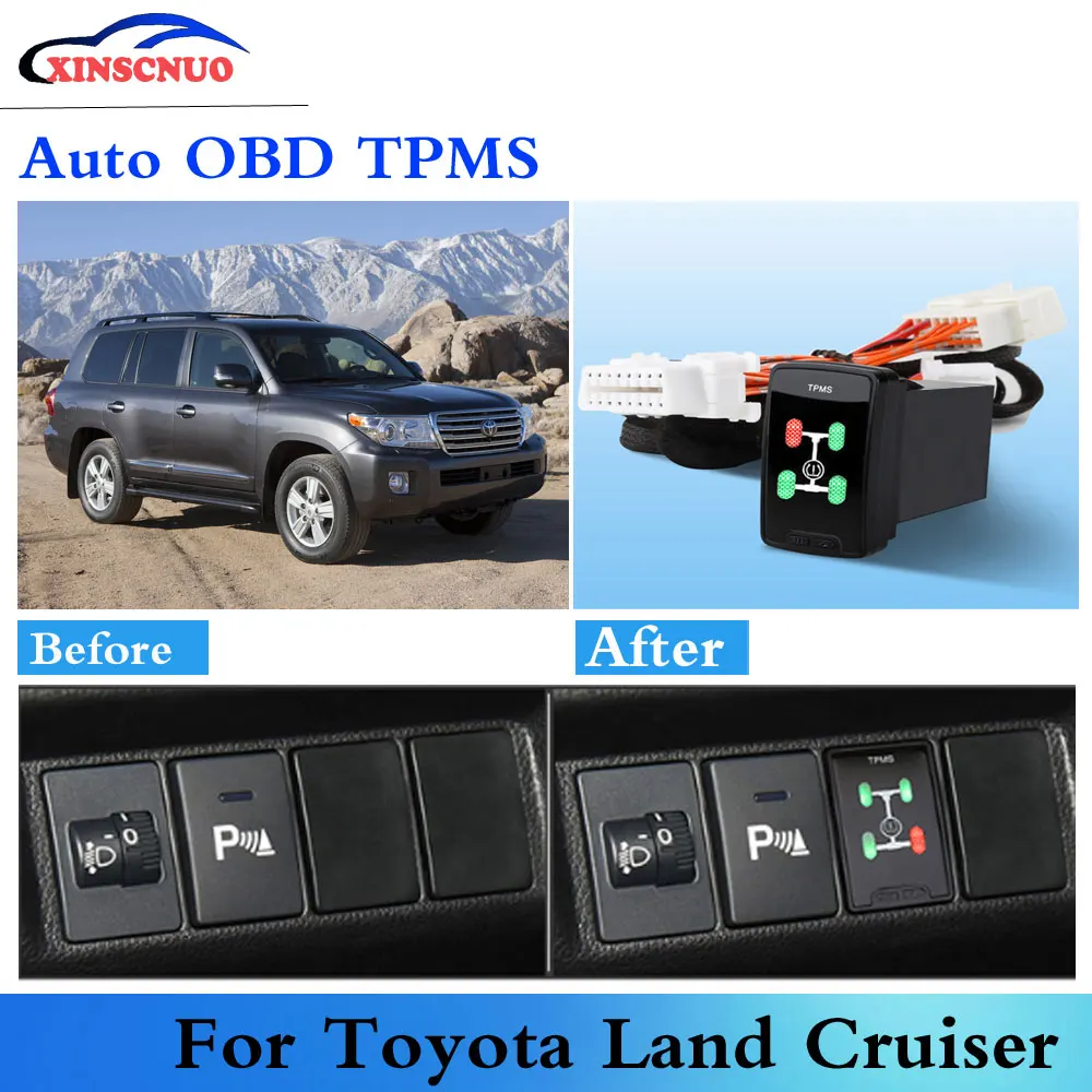 Автомобильный датчик давления в шинах OBD TPMS для Toyota Land Cruiser 2010-2015 автомобильная