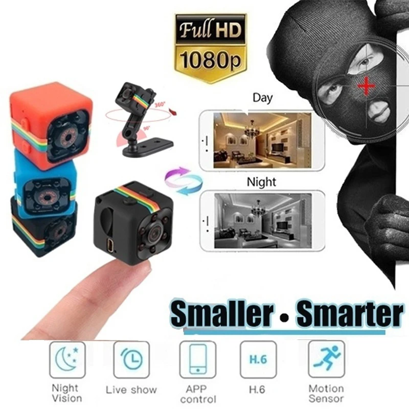 SQ11 мини Камера HD 1080P 960 Ночное видение записывающая видеокамера с датчиком