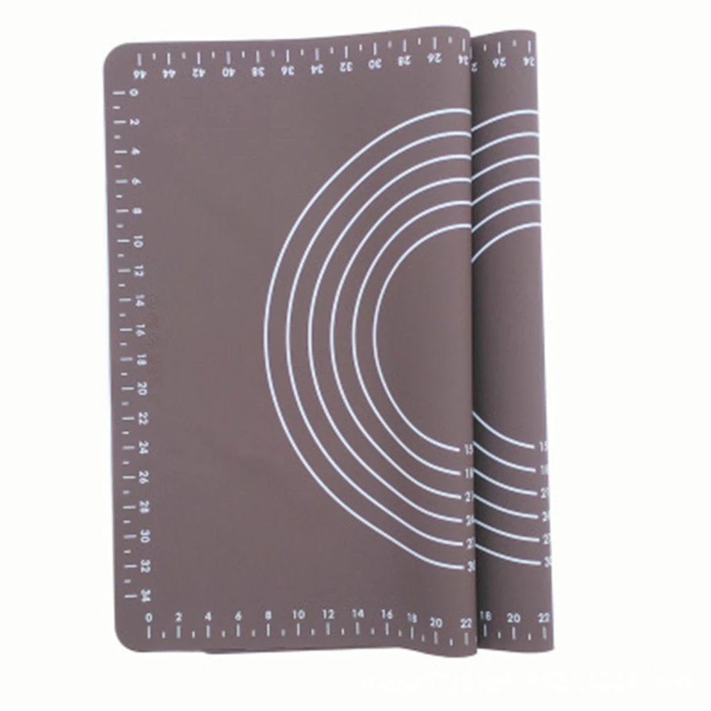 Black Anti Slip Dough Maker Baking Mat Pastry Cooking Tools Rolling Pad Accessories Gadgets Heat Resistant Kitchen Silicone | Дом и сад