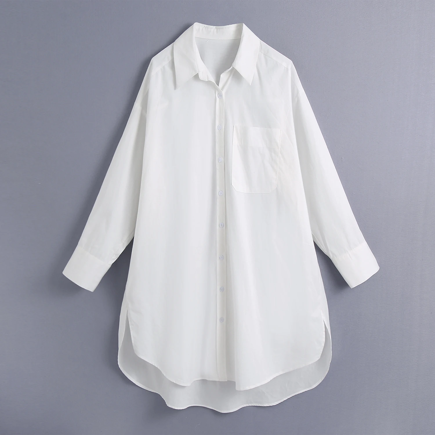 

JC·KILIG 2021 Long Sleeve Loose Front Short Back Long Shirt B1621