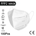 100 шт. FFP2 KN95 Mascarillas CE здоровье фильтрации для лица Уход за кожей лица маски Безопасность дышащая ушной одноразовые 95% маска для лица для ухода за лицом