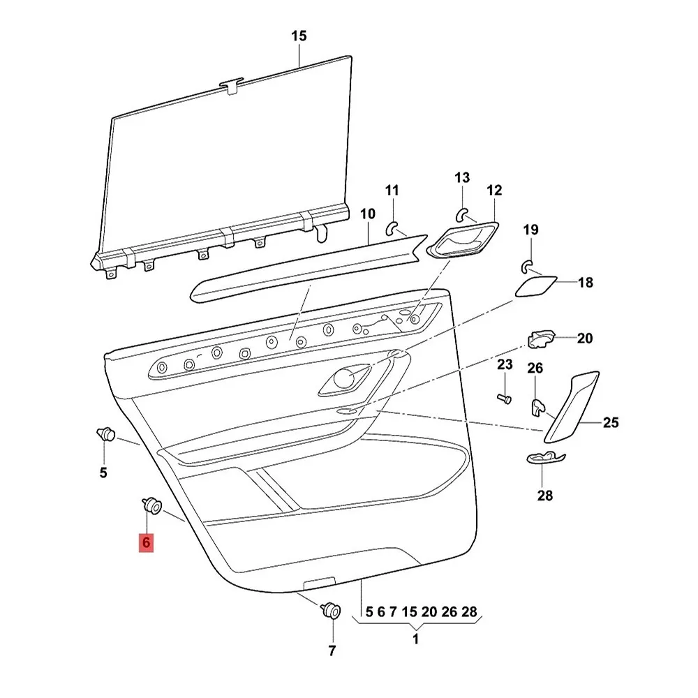 

50Pcs 7L6868243 For Passat Golf Caddy Touran A4 A8 Q3 Q5 TT Leon Rapid Interior Door Trim Panel Fastening Card Clips 7L6 868 243