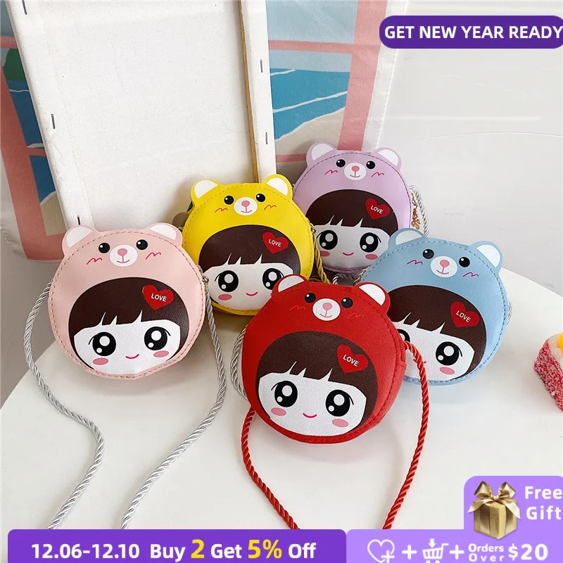 

Cute Cartoon Children's Mini Crossbody Bag Boys Girls Small Shoulder Bags Fashion Baby Kids Round Coin Purse Wallet Handbags