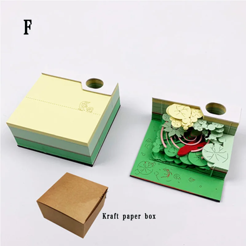 

3D Sticky Note Paper Japan's Creative Stereoscopic DIY Art Building Memo Convenience Card Post Crafts Birthday Party Wedding