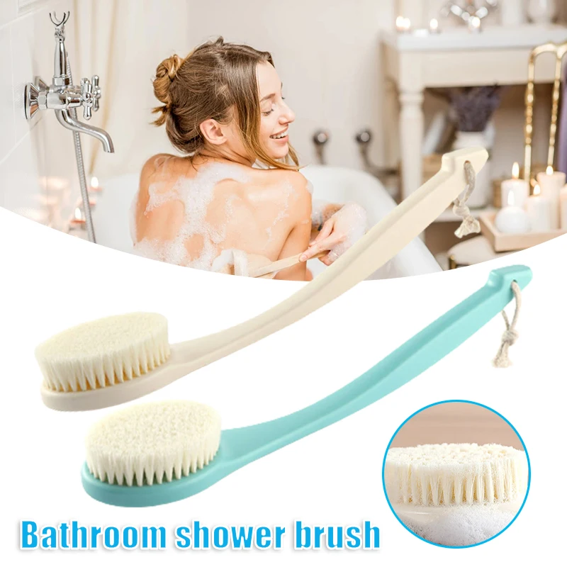 

НОВАЯ щетка для душа, ванны, тела, изогнутая длинная ручка, мягкая щетина, мягкий отшелушивающий скребок для кожи спины, щетки для ванны для д...
