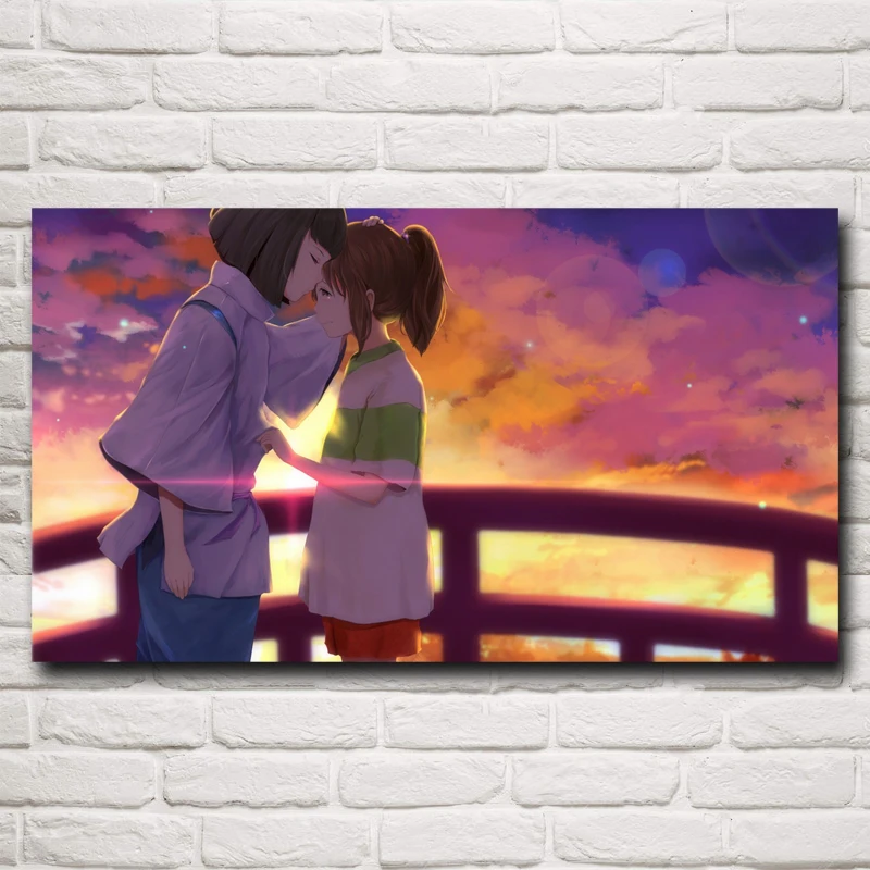 Хаяо Миядзаки унесенный спиралью плакат в стиле аниме фильм Детские принты