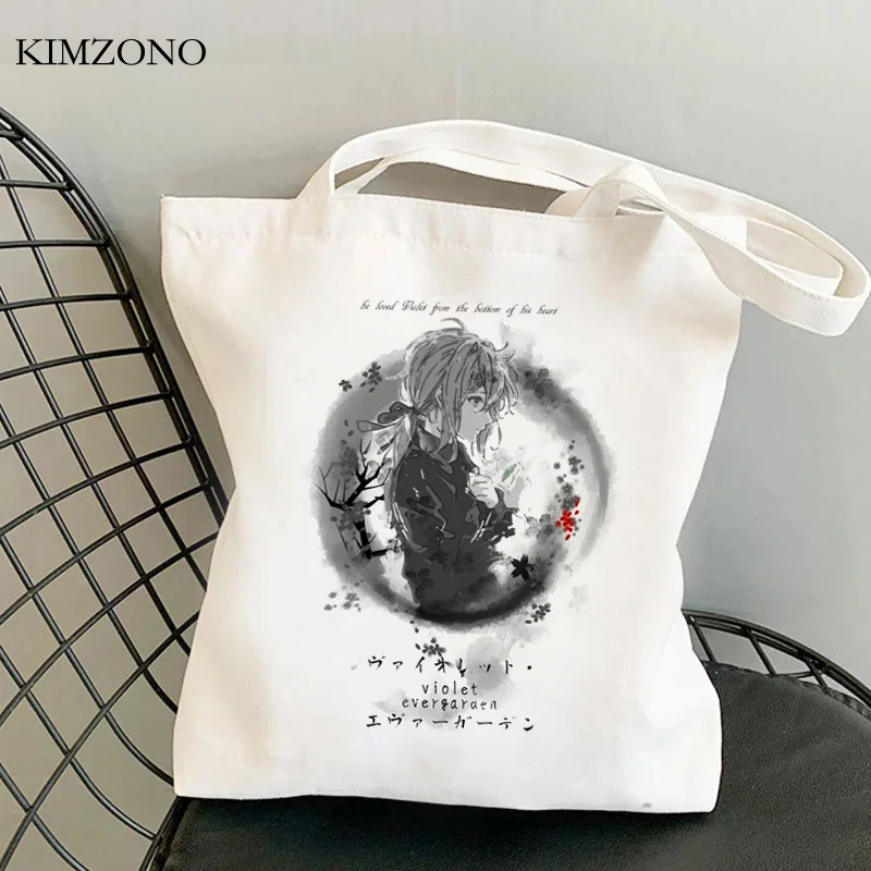 

Violet Evergarden shopping bag shopper reusable bolsa bolso canvas shopper bag sac cabas tote fabric jute grab