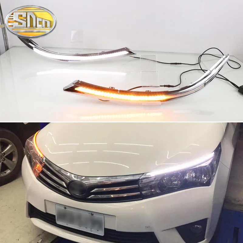 2 шт. автомобилей головной светильник бровей украшения последовательного желтый