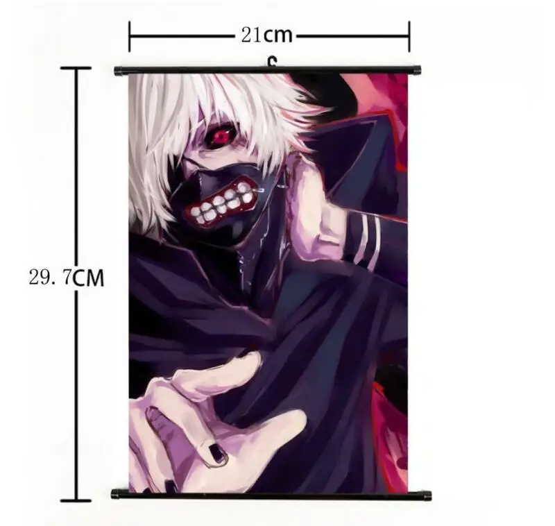 

Лидер продаж, Токийский Гуль, японское аниме, сумасшедший канеки Кен, домашний декор, настенный свиток 21*30 см, настенный свиток, Декор для дом...