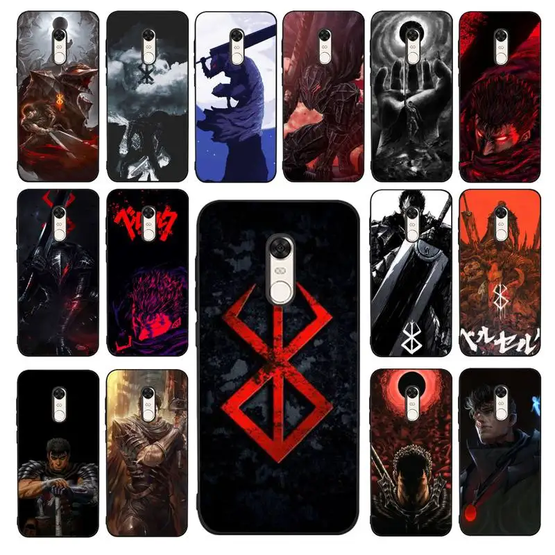 

Yinuoda Berserk Guts Anime Phone Case for Redmi 5 6 7 8 9 A 5plus K20 4X 6 cover