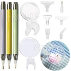 Инструмент для алмазной живописи 5D, аксессуары, лупа, светящаяся точка, перо, светящаяся точка, ручка Dril с 6 сменными наконечниками