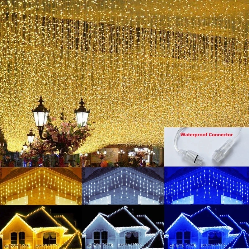 

Festoon Led Light Christmas Light Garland Christmas Decorations Street Garland Winter Curtain Waterfall Light New Year 2022 Noel