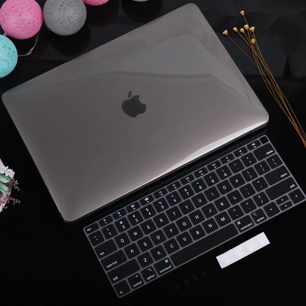 Redlai кристально чистый чехол для ноутбука MacBook Pro 13 15 16 дюймов с сенсорной панелью A2141 A2159 A1990 Air 13 A1932 жесткий чехол - Цвет: Серый