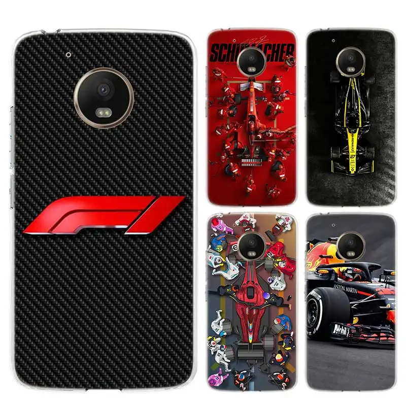 

Formula 1 F1 Case For Motorola G7 G9 G8 Power Soft TPU Cover Moto G6 Play G5S G5 E5 E6 Plus Coque Shell