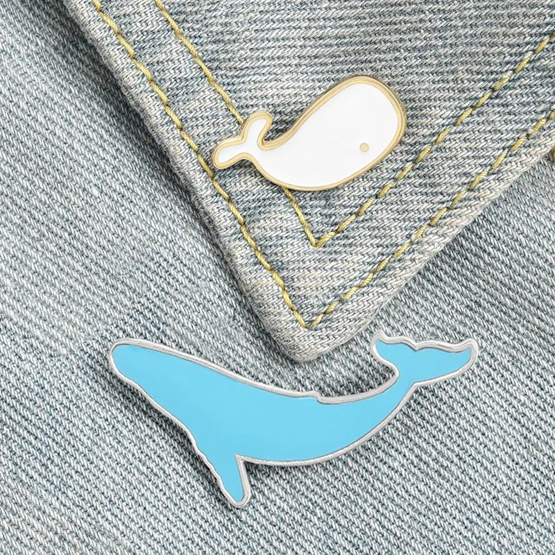 Броши в форме животных с мультипликационным принтом Лиса лягушка рыбы киты виде