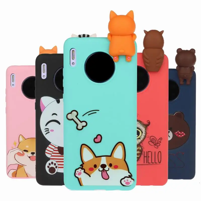 Модный милый 3D-чехол с животными для Huawei Mate 30 Lite Pro Nova 3i P Smart 2020 Y8P Y7P Y6P Y5P P40 задняя