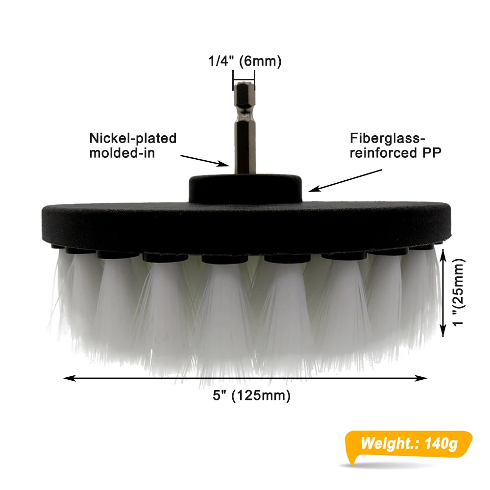 

1 шт. 5-дюймовая щетка для мойки автомобиля, щетки для мойки автомобиля, щетки для мойки обода, ванны, душа, пола, автомобиля, инструмент для мойки