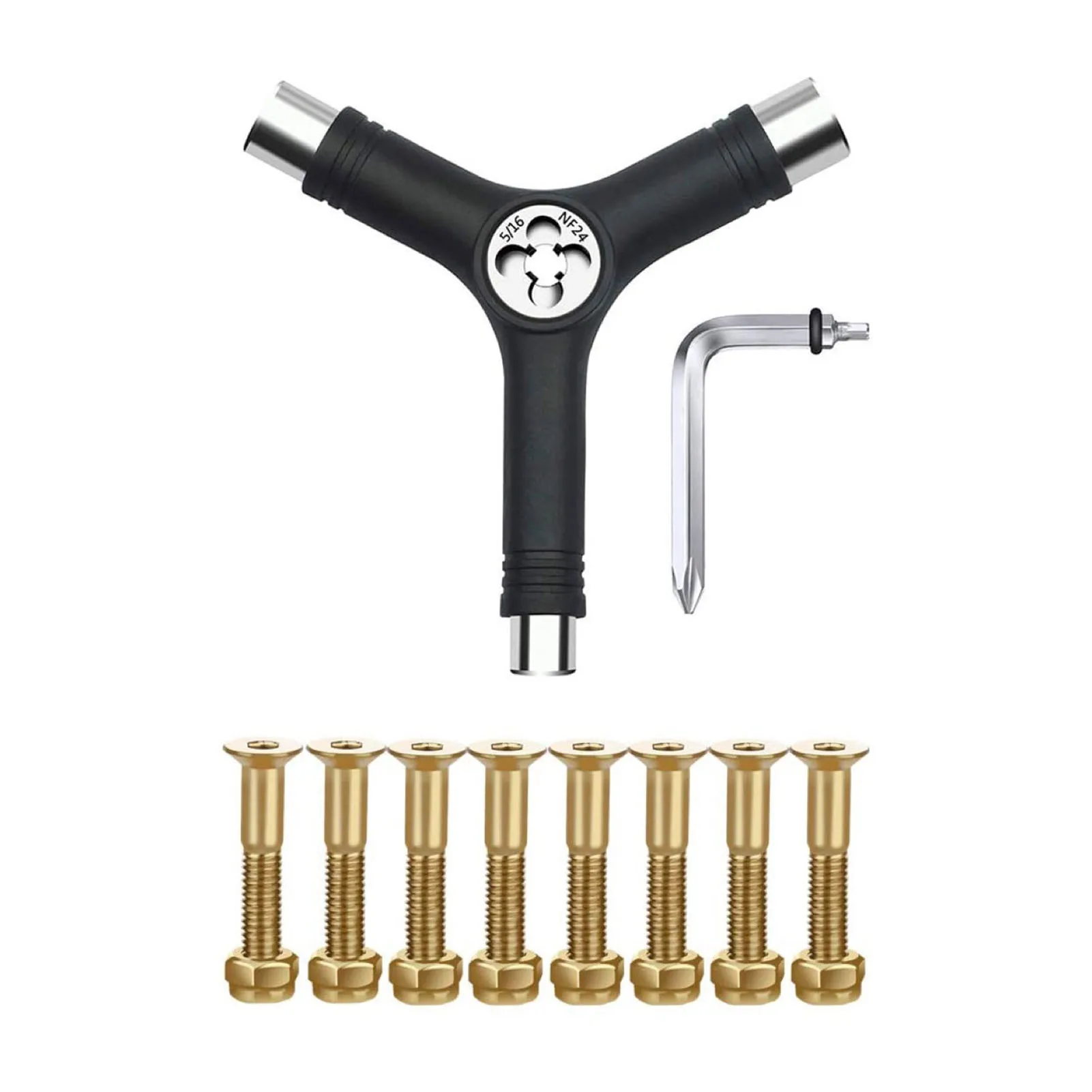 

Все в одном, профессиональные аксессуары, L-образный ключ, многофункциональная крестовая отвертка, инструмент для скейтборда, Y-образный клю...