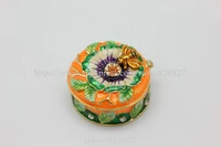 round shape trinket jewelry box with bee and leaf collectible bee trinket box holder trinket box