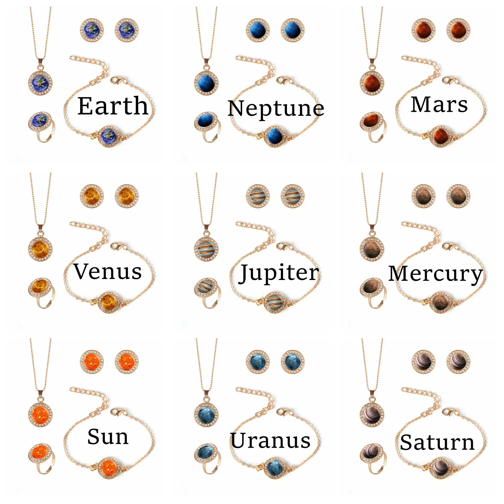 K's Gadgets ювелирные наборы из натурального стекла для женщин модный круглый шар