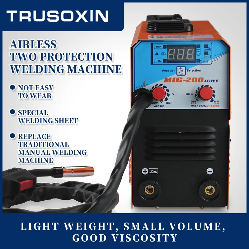 Мини сварочный аппарат MIG 200 В переменного тока стандартный MMA TIG без газа