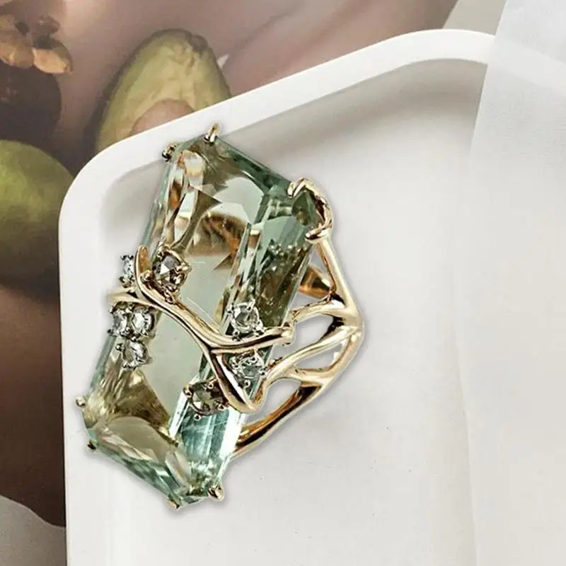 Винтажное кольцо Peridot с цирконием обручальные кольца для женщин и мужчин размер 6