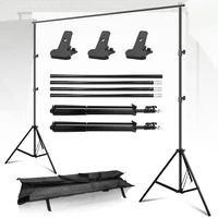 2x3m photo video studio backdrop stand photography muslin background cloth picture canvas frame support system carrying case
