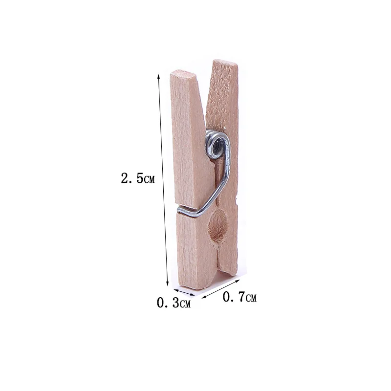 25 шт. 2 5 см Лидер продаж мини прищепки из натурального дерева для фотобумаги