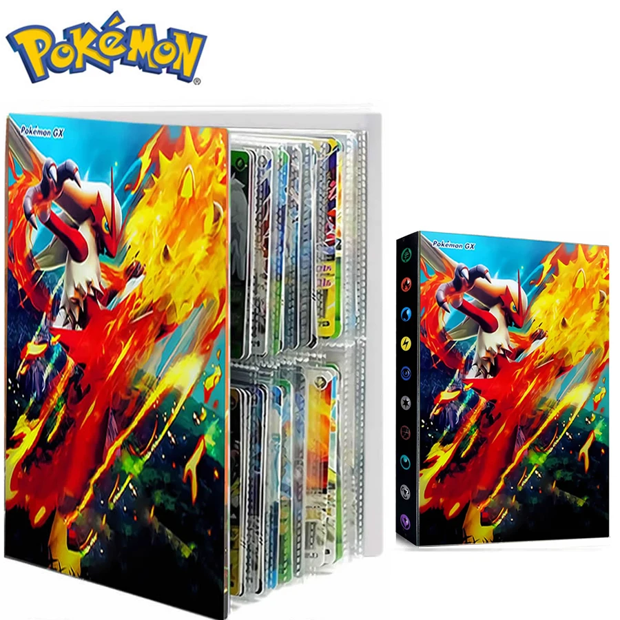 

4 Pocket 240 Card Pokemon Album Book Cartoon Trainer Playing Game Binder Livre Pokémon Collection Holder Folder Loaded Kids Gift