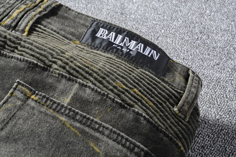 

2021 New Designer BALMAIN Denim Jeans Holes Trousers Pants Biker Jeans HOMME Ripped Jeans COOLGUY Jeans Men Pants 1081