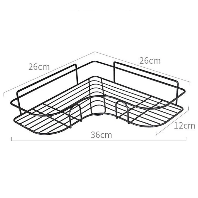 

Bathroom Shelf Shower Organizer Triangle Cosmetic Storage Rack Kitchen Toilet Free Adhesive Wall Mounts Storage Rack