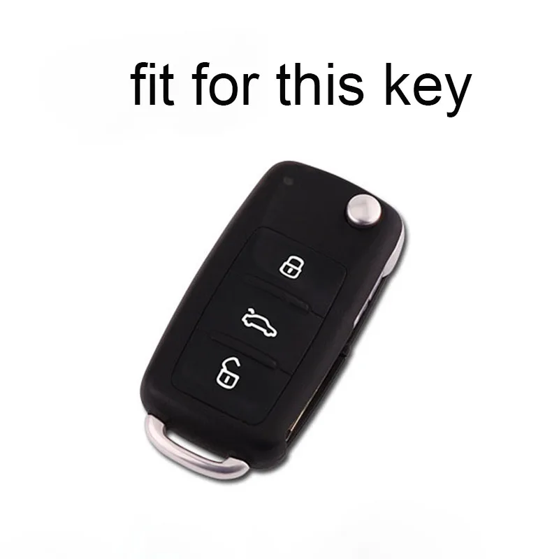 

Leather Car Key Cover Case for VW Golf 4 5 6 Bora Jetta POLO MK4 MK6 Bora Passat B5 B6 Superb Tiguan Beetle 3 Buttons Covers