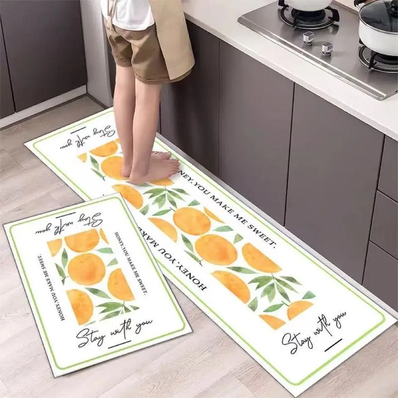 

Kitchen Floor Mat Anti-slip Bath Mat Washable Entrance Door Mats Absorbent Carpet For Living Room Bedroom Bedside Area Rugs