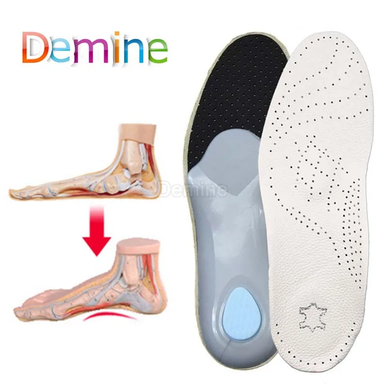 

Leather Comfortable Orthotic Flat Foot Shoe Insoles Unisex High Arch Support Orthopedic Pad for Correction OX Leg Health