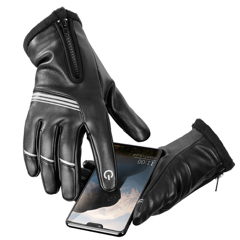 

Waterproof Winter Touch Screen Full Finger Warm Leather Gloves Snow Ski Snowboard Cycling Motorcycle Riding Gloves