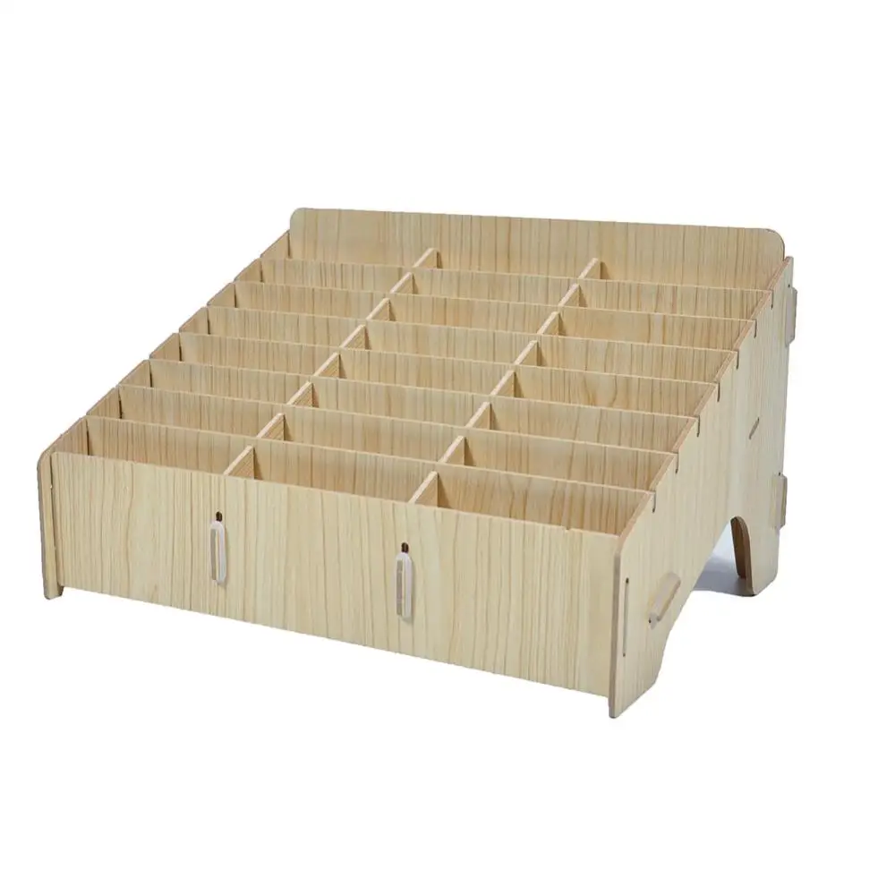 Мобильный телефон организатор 24 сетки DIY деревянный мобильный ящик для хранения