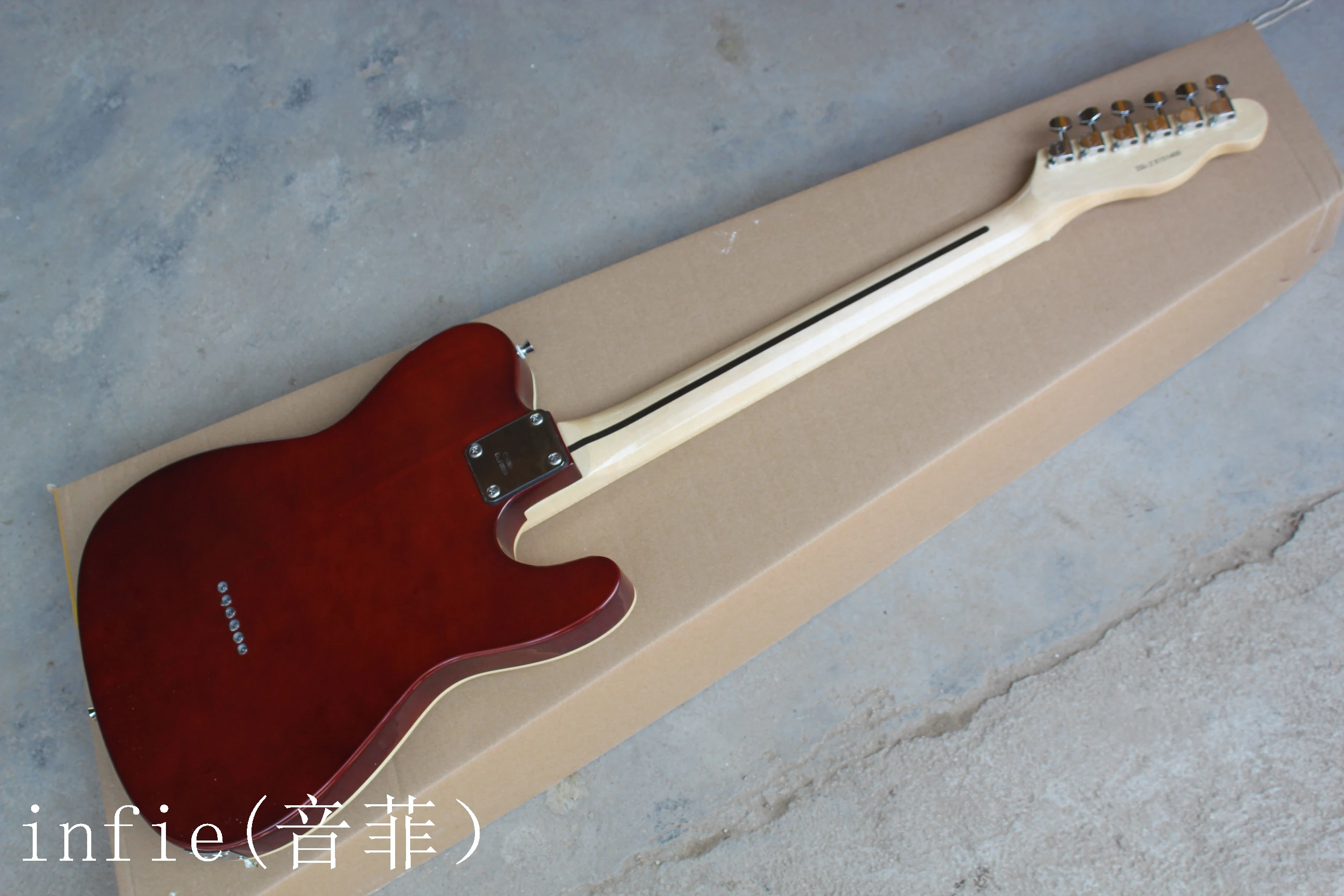 Высокое качество клен гриф левшей Sunburst электрогитара белая Guard гитарная доска
