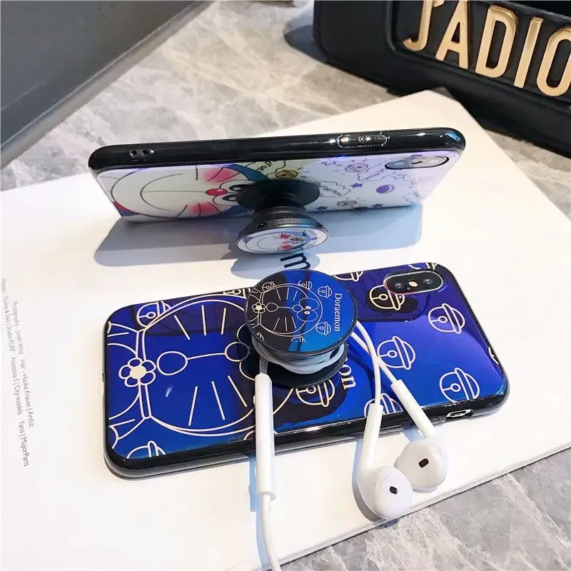 

Blue Ray Doraemon Cartoon Soft Silicone Case With Bracket For Redmi 4A 4X 5A 5X 6A 6 Pro 7A 8A K20 Redmi Note 8 8T Note 9 Pro