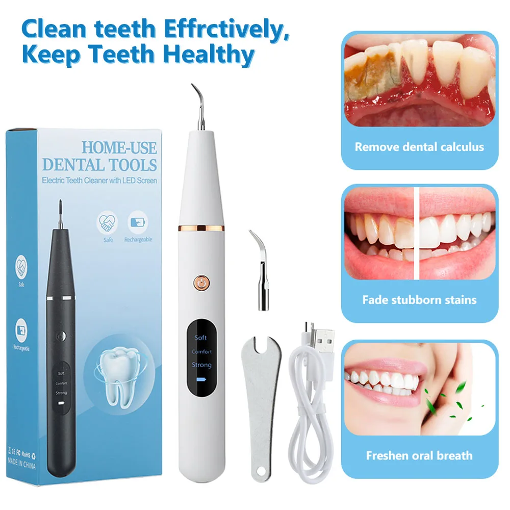 

Ultrasonic Calculus Remover 3 Mode Electric Dental Scaler Tooth Cleaner Smoke Stains Tartar Plaque Teeth Whitening Device