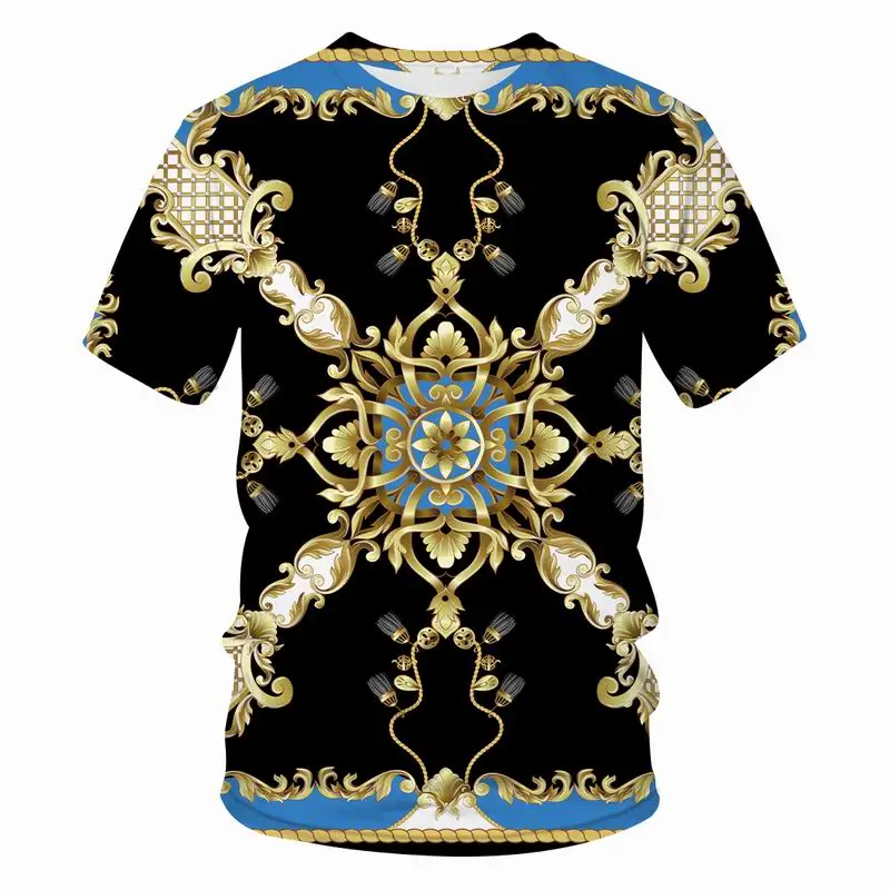 

Brand T-shirts for Men Women Fashion Luxury gold chain 3D Print Short Sleeve O-Neck Tshirt Loose Tees Casual Tops dropshiping