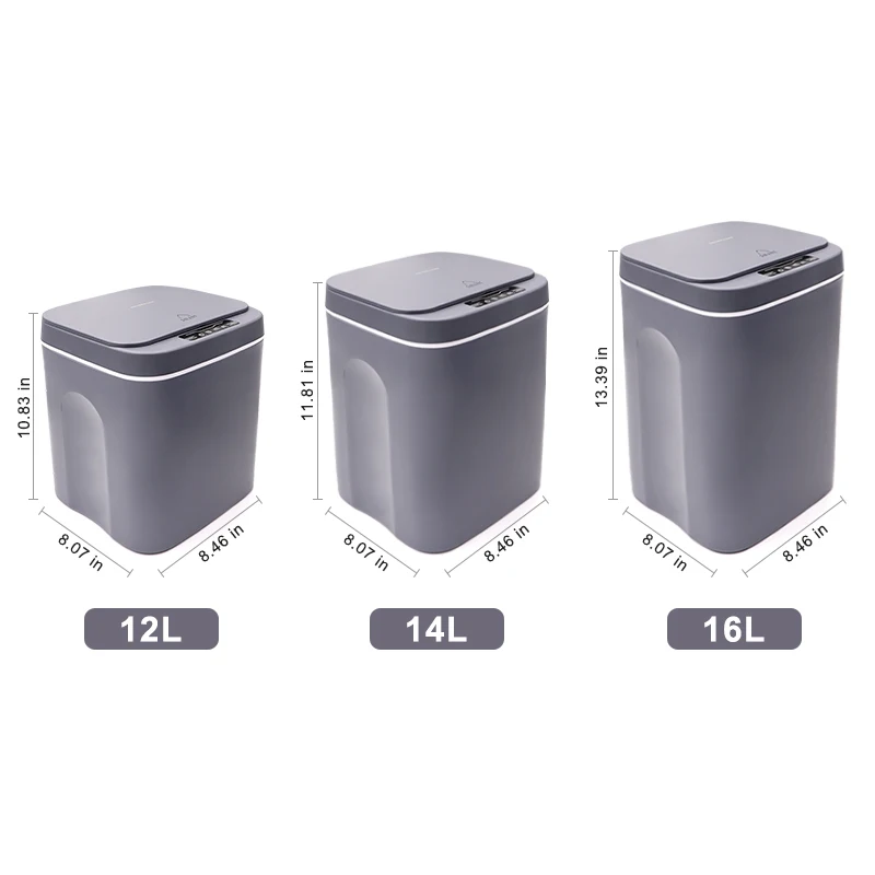 intelligent trash can automatic sensor dustbin sensor electric waste bin home rubbish can for bedroom kitchen bathroom garbage free global shipping