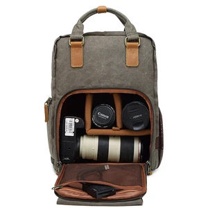 careell c272 canvas digital slr photo backpack durable photographer padded camera bag for camera lens flash tripod charger 272 free global shipping