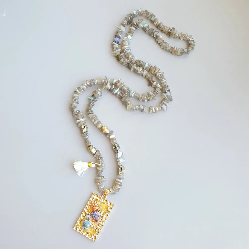 Подвеска Lii Ji с ярким блеском ожерелье из гематита неправильной формы